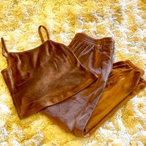 Skims Velvet Rust Top and Pants Bundle Lot